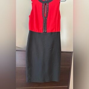 Suzy Shier Strapless Red and Black Dress